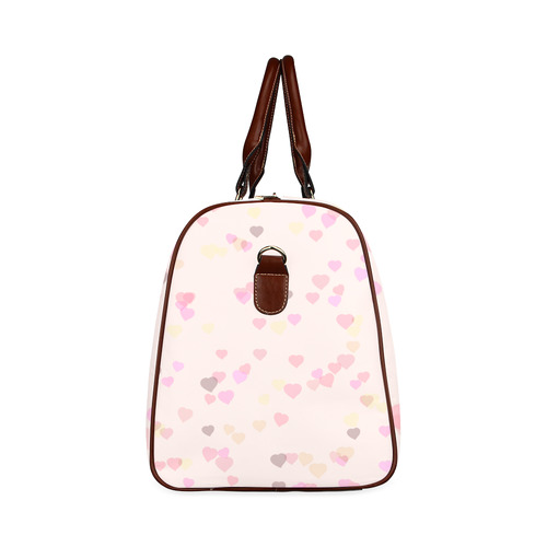 Floating Love Hearts Waterproof Travel Bag/Small (Model 1639)