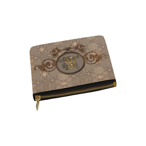 Clef on decorative vintage background Carry-All Pouch 6''x5''