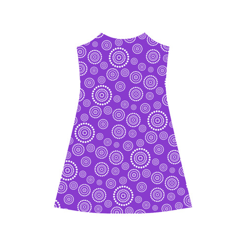 Dots Circle Flower Power Pattern white Alcestis Slip Dress (Model D05)