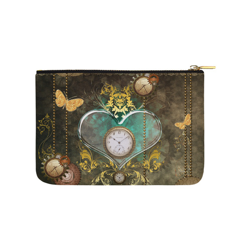 Steampunk, elegant design with heart Carry-All Pouch 9.5''x6''