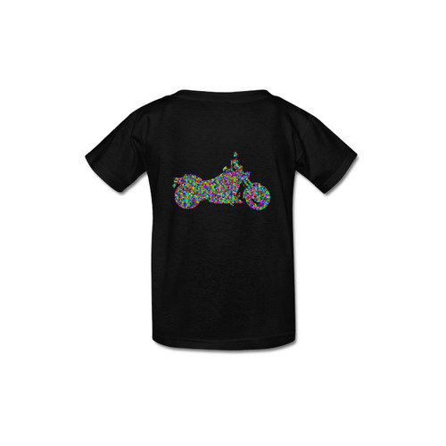 Abstract Triangles  Motorcycle Black Kid's  Classic T-shirt (Model T22)