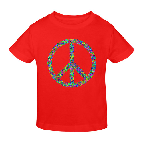 Abstract Triangles Peace Sign Red