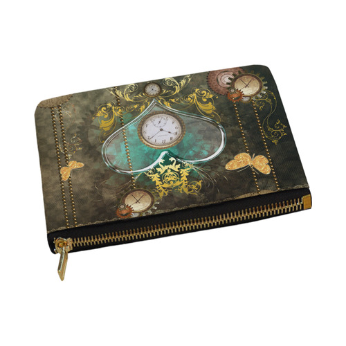 Steampunk, elegant design with heart Carry-All Pouch 12.5''x8.5''