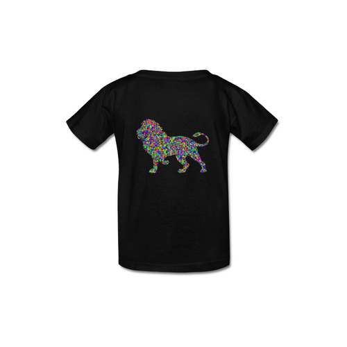 Abstract Triangle Lion Black Kid's  Classic T-shirt (Model T22)