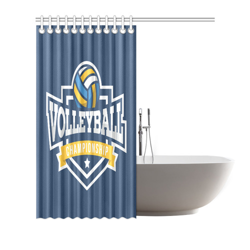 Volleyball Champion Sports Emblem Shower Curtain 72"x72"