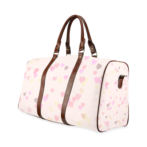 Floating Love Hearts Waterproof Travel Bag/Small (Model 1639)