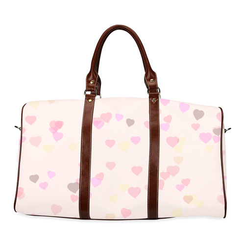 Floating Love Hearts Waterproof Travel Bag/Small (Model 1639)