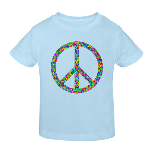 Abstract Triangles Peace Sign Light Blue