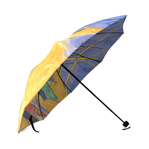 Van Gogh Fishing Boats Beach Watercolor Foldable Umbrella (Model U01)