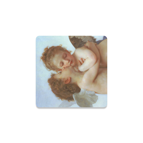 Bouguereau First Kiss Angels Square Coaster