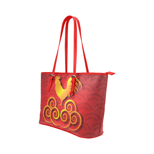 Year of the Rooster Leather Tote Bag/Large (Model 1651)