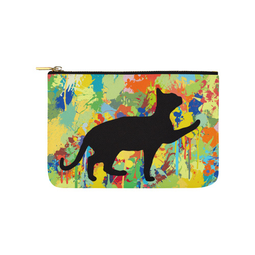 Lovely Cat Colorful Splash Complet Carry-All Pouch 9.5''x6''