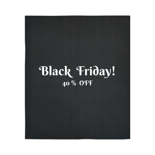 New in shop : Vintage tapestry with Marketing sign : Black Friday BLACK Cotton Linen Wall Tapestry 51"x 60"