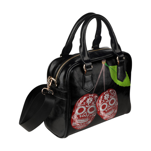 Cherry Sugar Skull Shoulder Handbag (Model 1634)