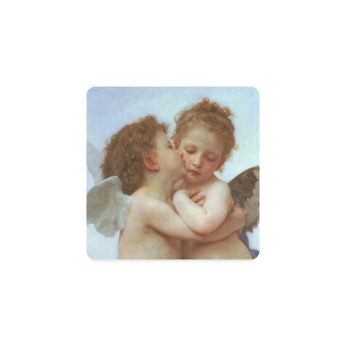 Bouguereau First Kiss Angels Square Coaster