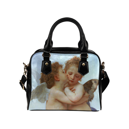 Bouguereau First Kiss Angels Shoulder Handbag (Model 1634)