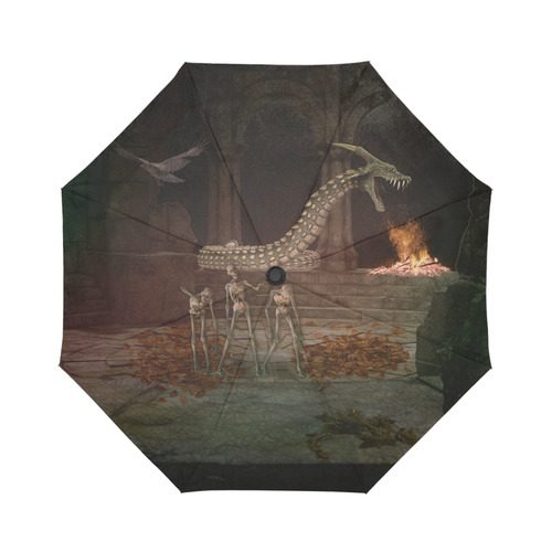 Dragon meets his Zombie Friends Auto-Foldable Umbrella (Model U04)