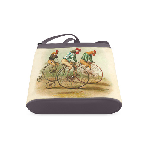Vintage Bicycle Pennyfarthing Roosters Crossbody Bags (Model 1613)