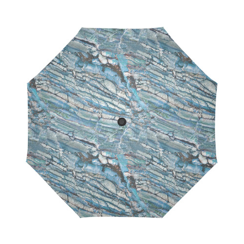 Italian Marble,Taekwood Blu, blue Auto-Foldable Umbrella (Model U04)