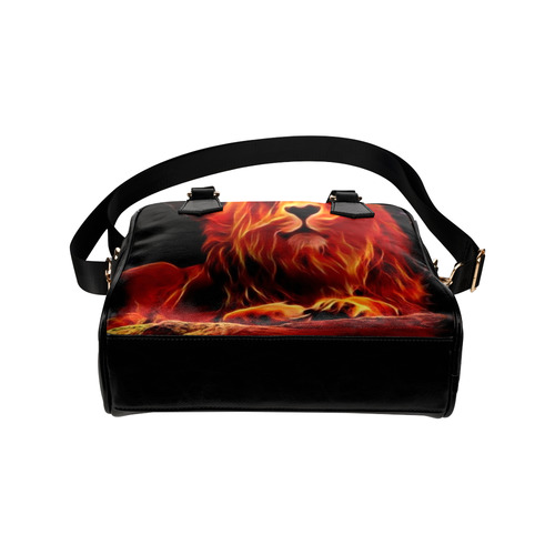 Animal ArtStudio- fiery lion A Shoulder Handbag (Model 1634)