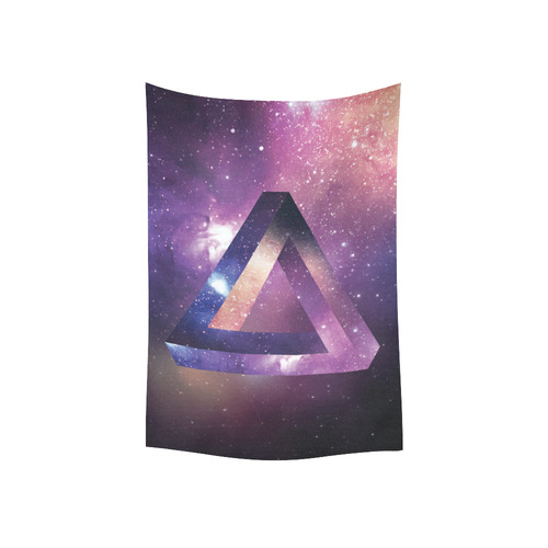 Trendy Purple Space Design Cotton Linen Wall Tapestry 40"x 60"