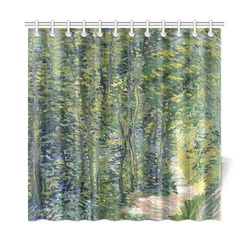 Vincent van Gogh Path in Woods Shower Curtain 72"x72"