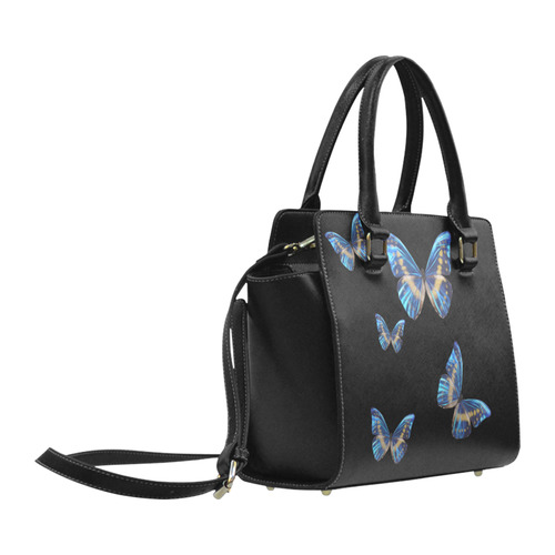 Morpho cypris butterflies painting Classic Shoulder Handbag (Model 1653)