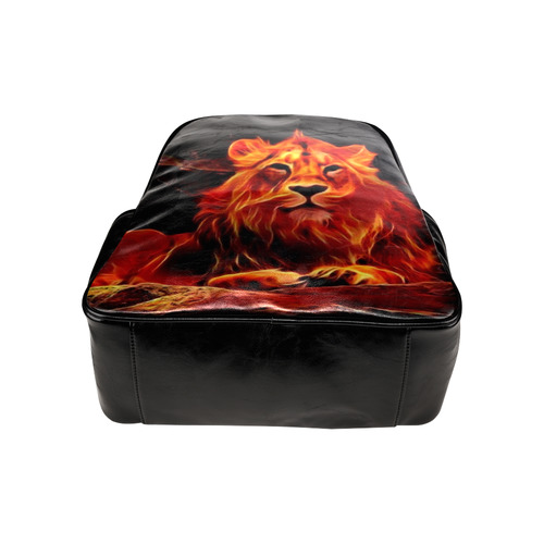 Animal ArtStudio- fiery lion A Multi-Pockets Backpack (Model 1636)