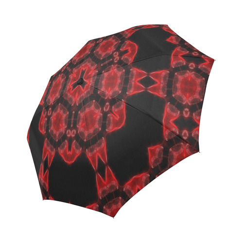 Red Alaun Mandala Auto-Foldable Umbrella (Model U04)