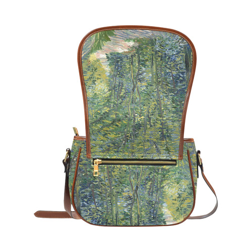 Vincent van Gogh Path in Woods Saddle Bag/Small (Model 1649) Full Customization