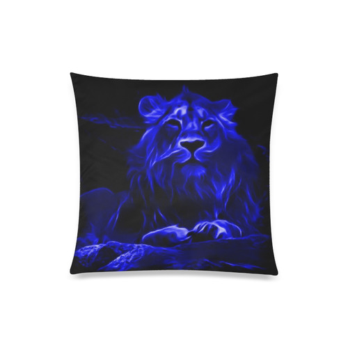 Animal ArtStudio- fiery lion C Custom Zippered Pillow Case 20"x20"(One Side)