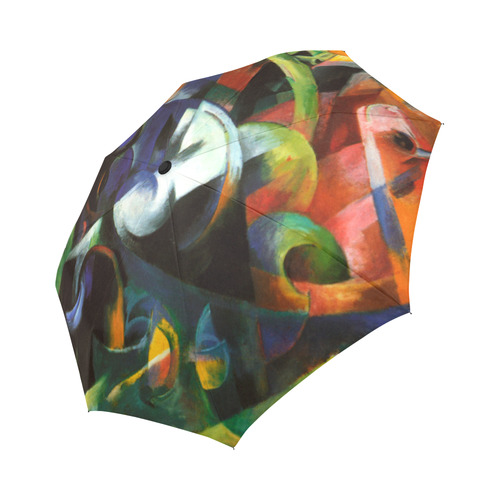 Picture With Cows by Franz Marc Auto-Foldable Umbrella (Model U04)