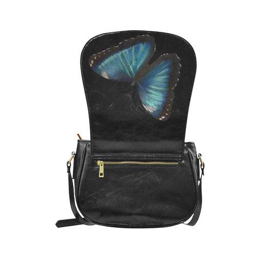 Morpho hyacintus butterflies painting Classic Saddle Bag/Small (Model 1648)