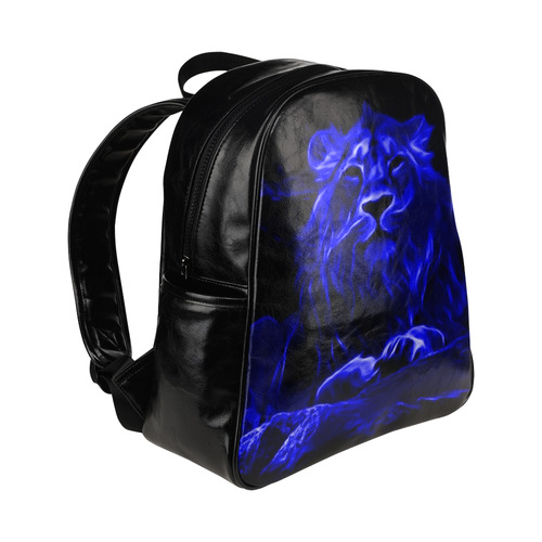 Animal ArtStudio- fiery lion C Multi-Pockets Backpack (Model 1636)