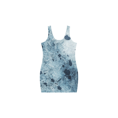 Water Blue Splatter Medea Vest Dress (Model D06)