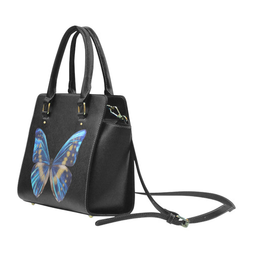 Morpho cypris butterflies painting Classic Shoulder Handbag (Model 1653)
