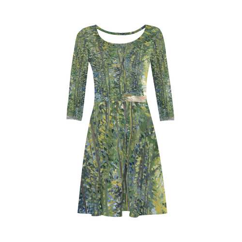 Vincent van Gogh Path in Woods 3/4 Sleeve Sundress (D23)