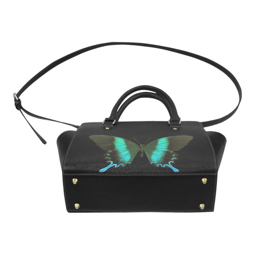 Papilio blumei butterfly painting Classic Shoulder Handbag (Model 1653)