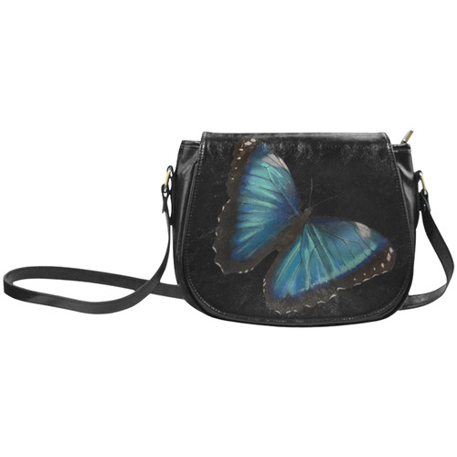 Morpho hyacintus butterflies painting Classic Saddle Bag/Small (Model 1648)