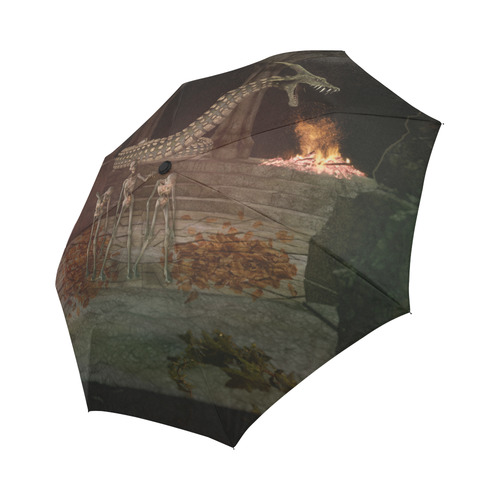 Dragon meets his Zombie Friends Auto-Foldable Umbrella (Model U04)