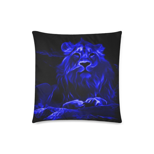Animal ArtStudio- fiery lion C Custom Zippered Pillow Case 18"x18"(Twin Sides)