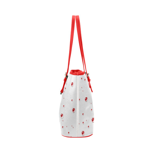 Valentine Heart Leather Tote Bag/Large (Model 1651)