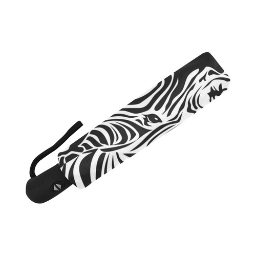 zebra opart, black and white Auto-Foldable Umbrella (Model U04)