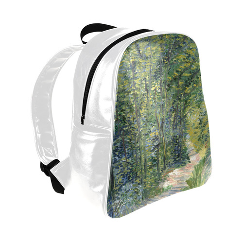 Vincent van Gogh Path in Woods Multi-Pockets Backpack (Model 1636)