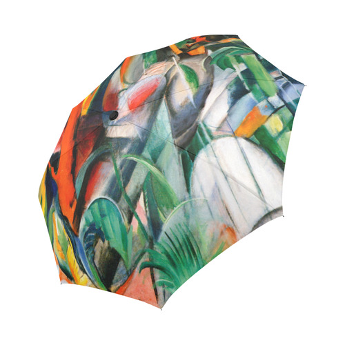 In The Rain by Franz Marc Auto-Foldable Umbrella (Model U04)