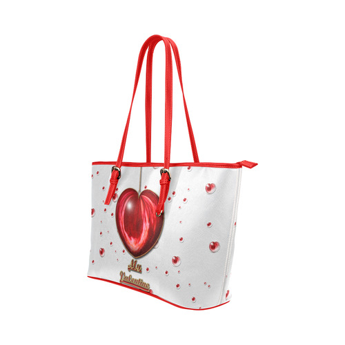 Valentine Heart Leather Tote Bag/Large (Model 1651)