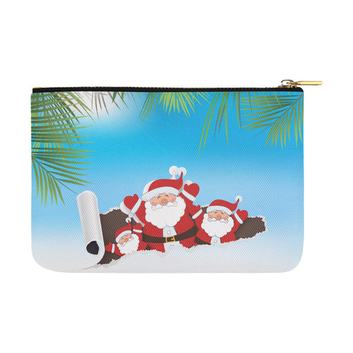 tropical Santa Carry-All Pouch 12.5''x8.5''