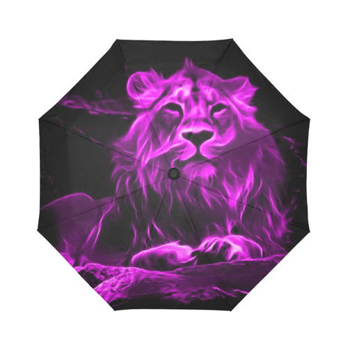 Animal ArtStudio- fiery lion B Auto-Foldable Umbrella (Model U04)