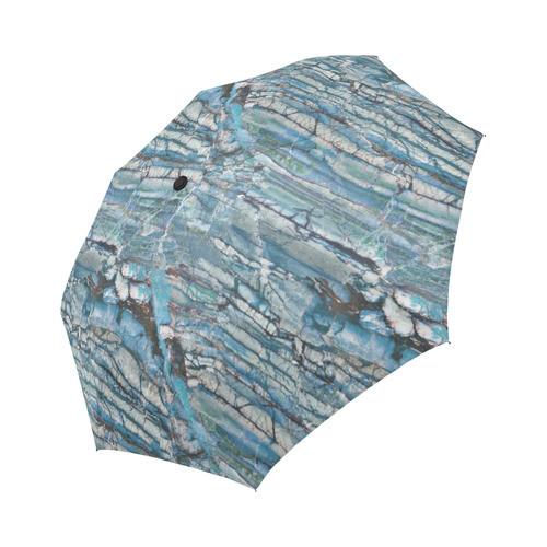 Italian Marble,Taekwood Blu, blue Auto-Foldable Umbrella (Model U04)