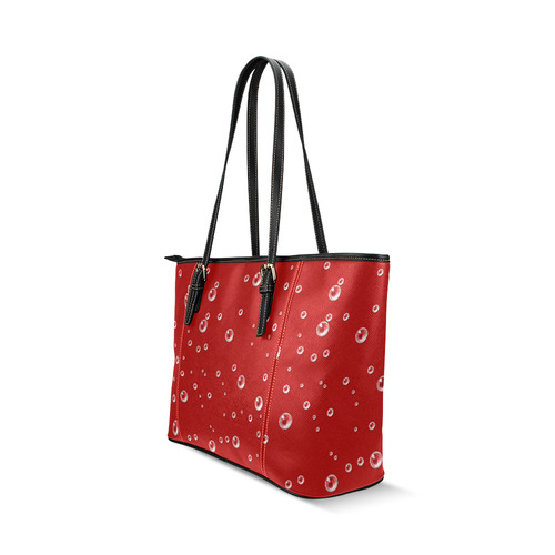 Valentine Heart Leather Tote Bag/Large (Model 1640)